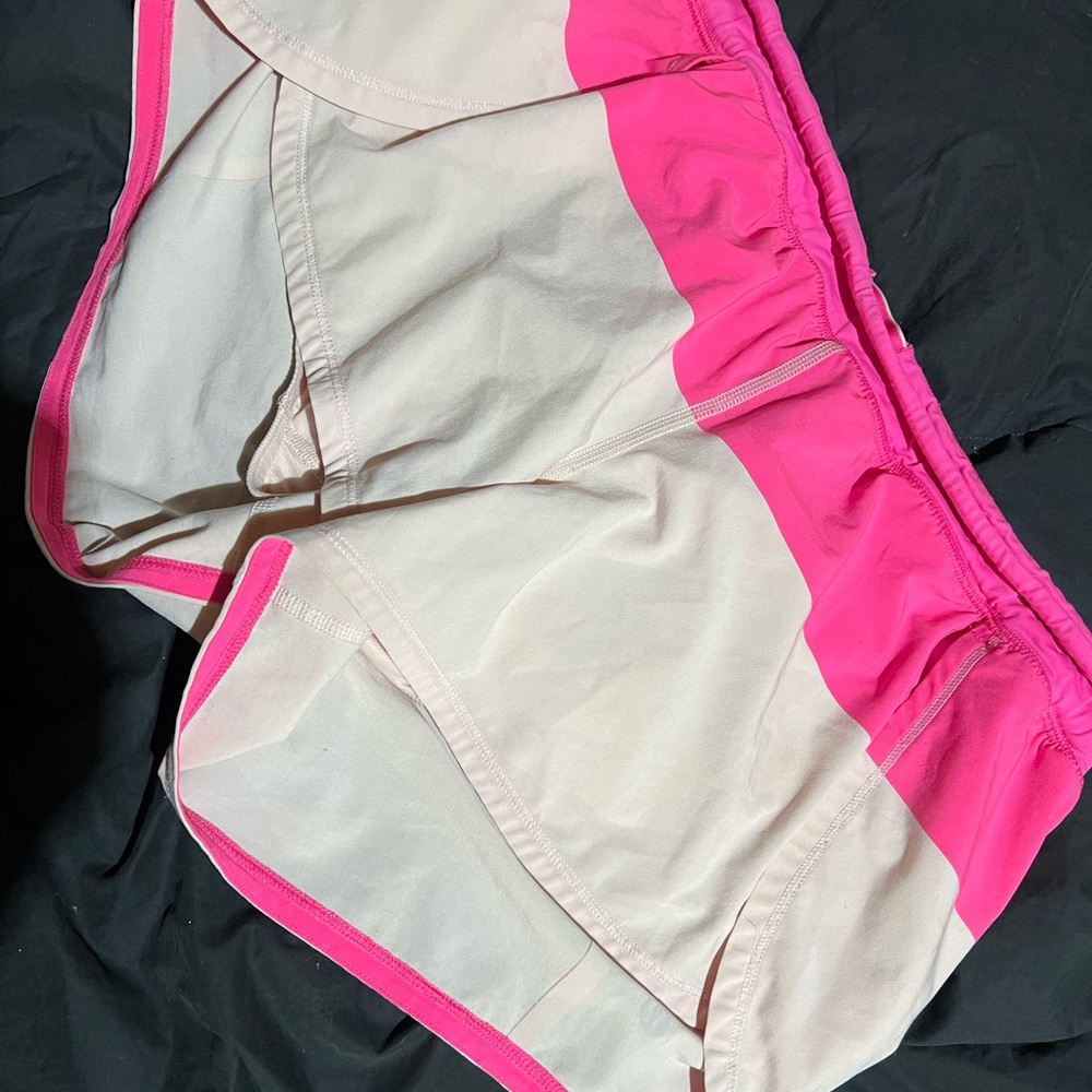 lululemon athletica Pink and Cream Athletic Shorts speed 12